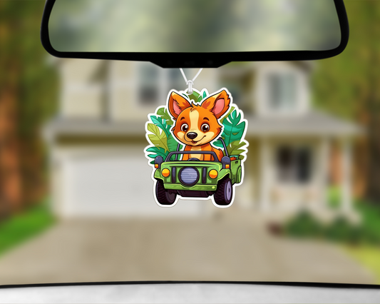 Comedy Dog In Car (Style 18) Car Air Freshener