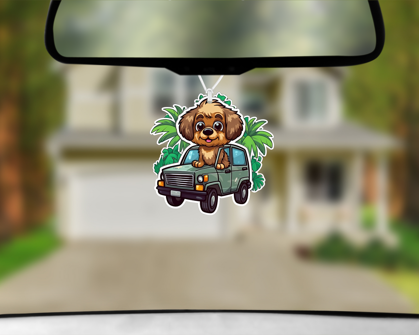 Comedy Dog In Car (Style 3) Car Air Freshener