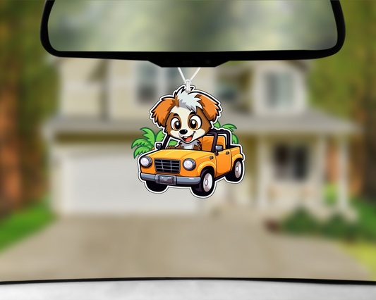 Comedy Dog In Car (Style 7) Car Air Freshener