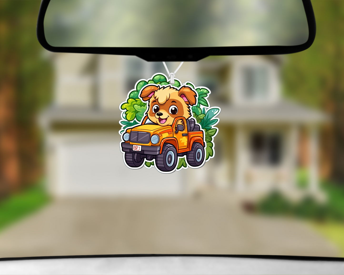 Comedy Dog In Car (Style 8) Car Air Freshener