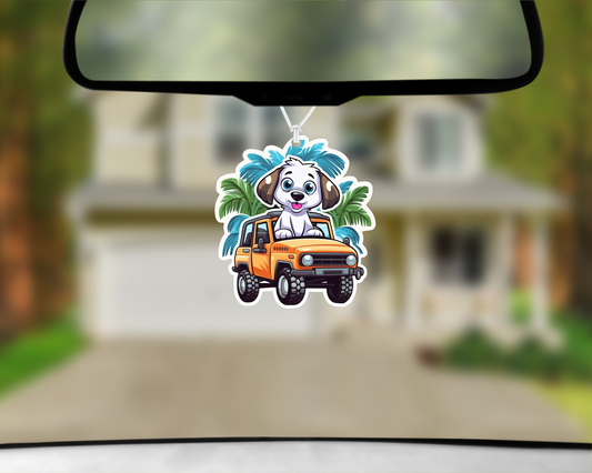 Comedy Dog In Car (Style 9) Car Air Freshener