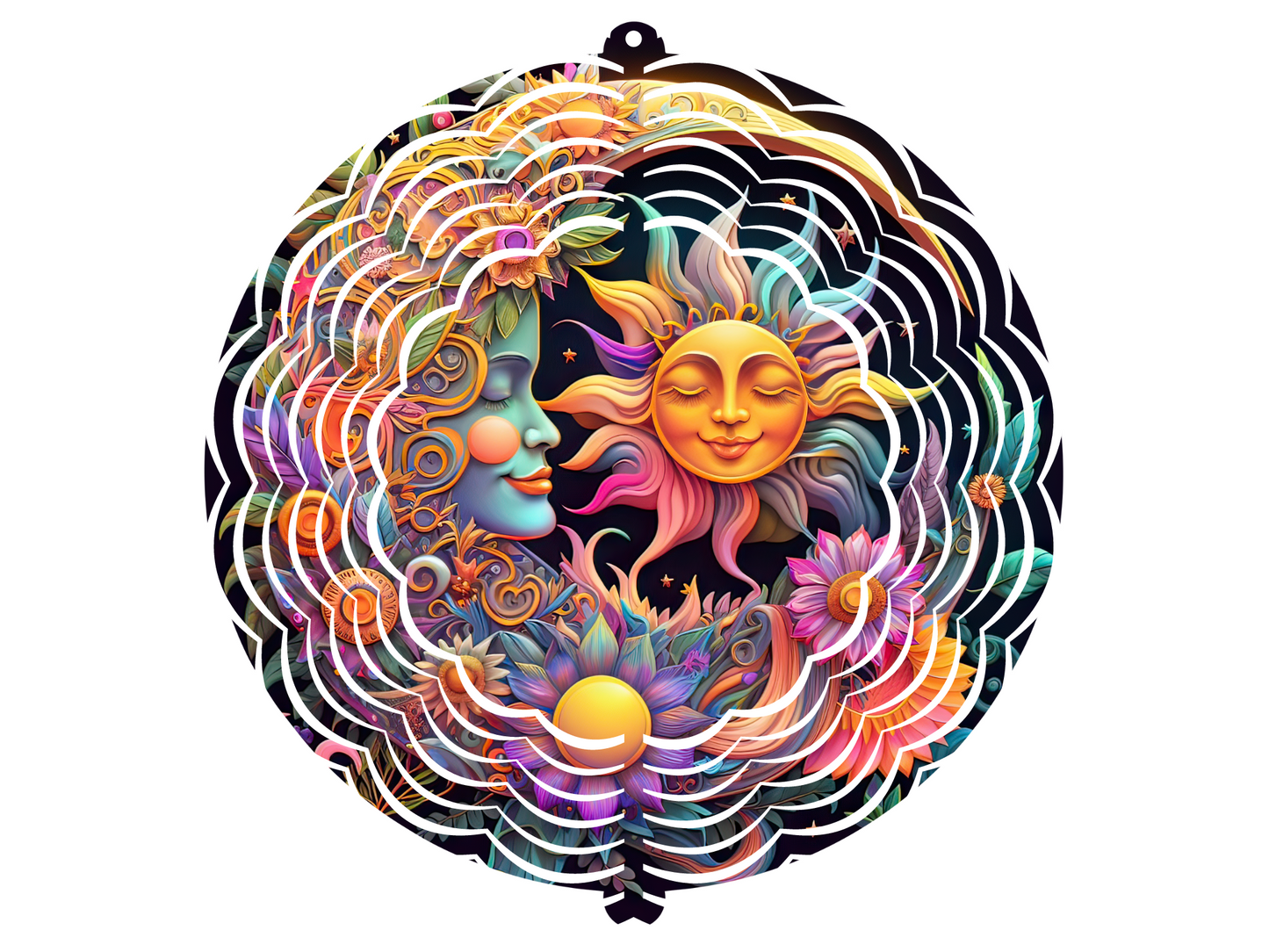 Sun & Moon Wind Spinner