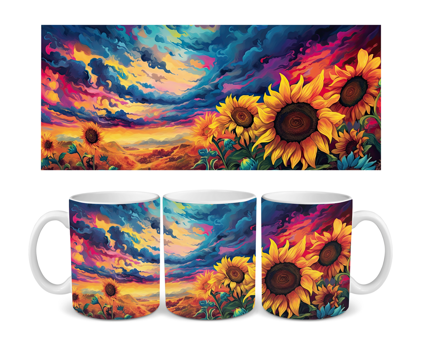 Sunflower Storm Ceramic Mug