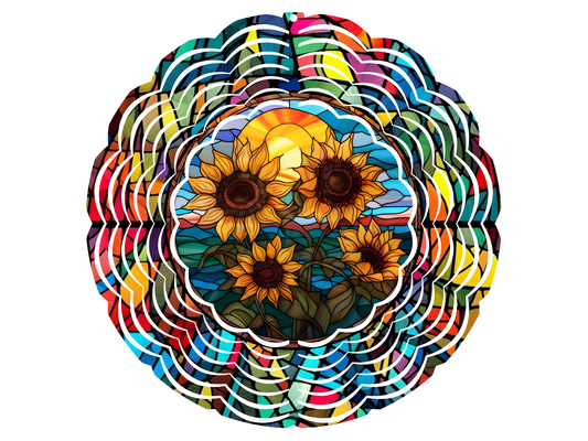 Sunflowers in Color Wind Spinner