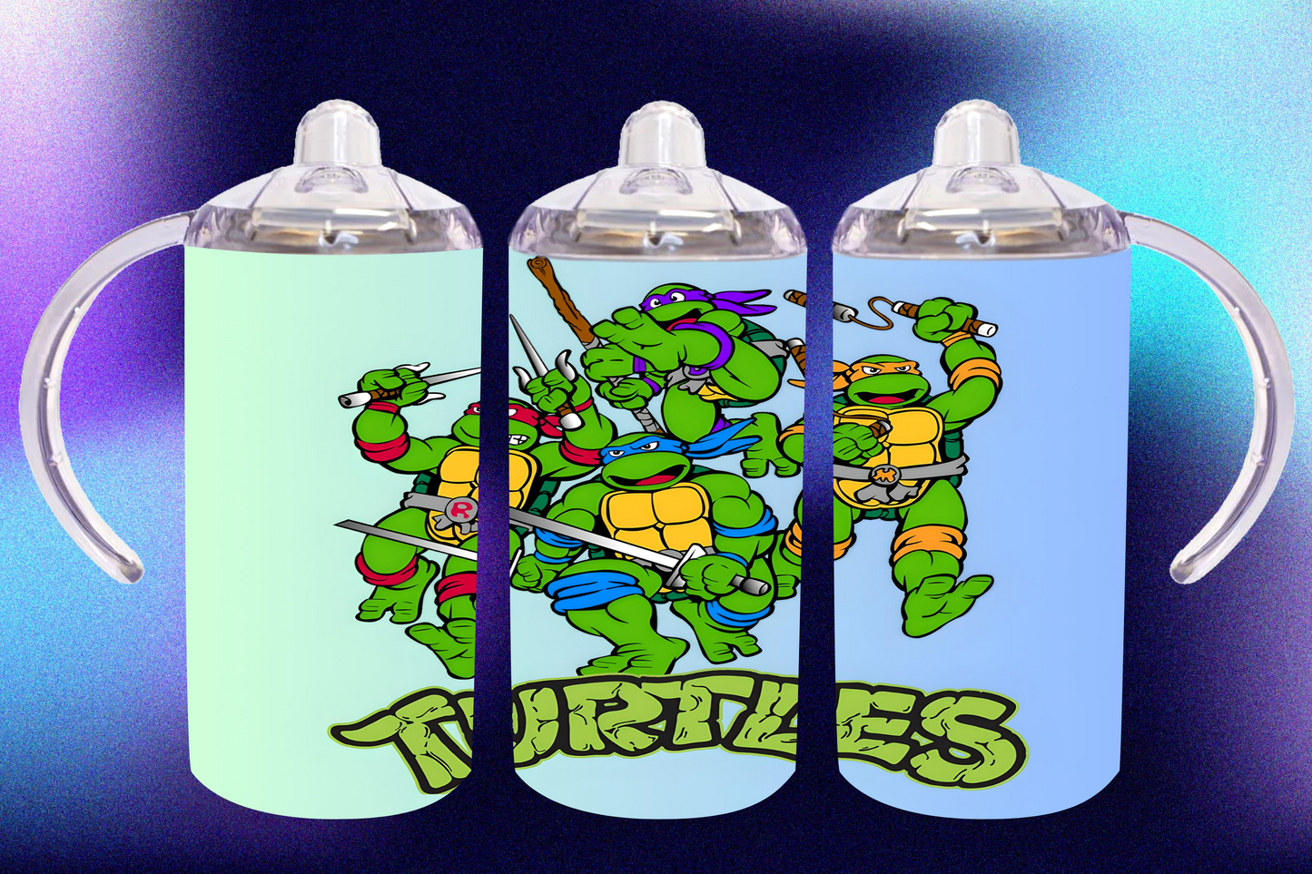 TMNT - Watercolor Sippy Cup / Kids Bottle