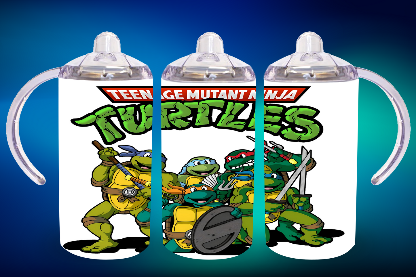 TMNT - White Sippy Cup / Kids Bottle