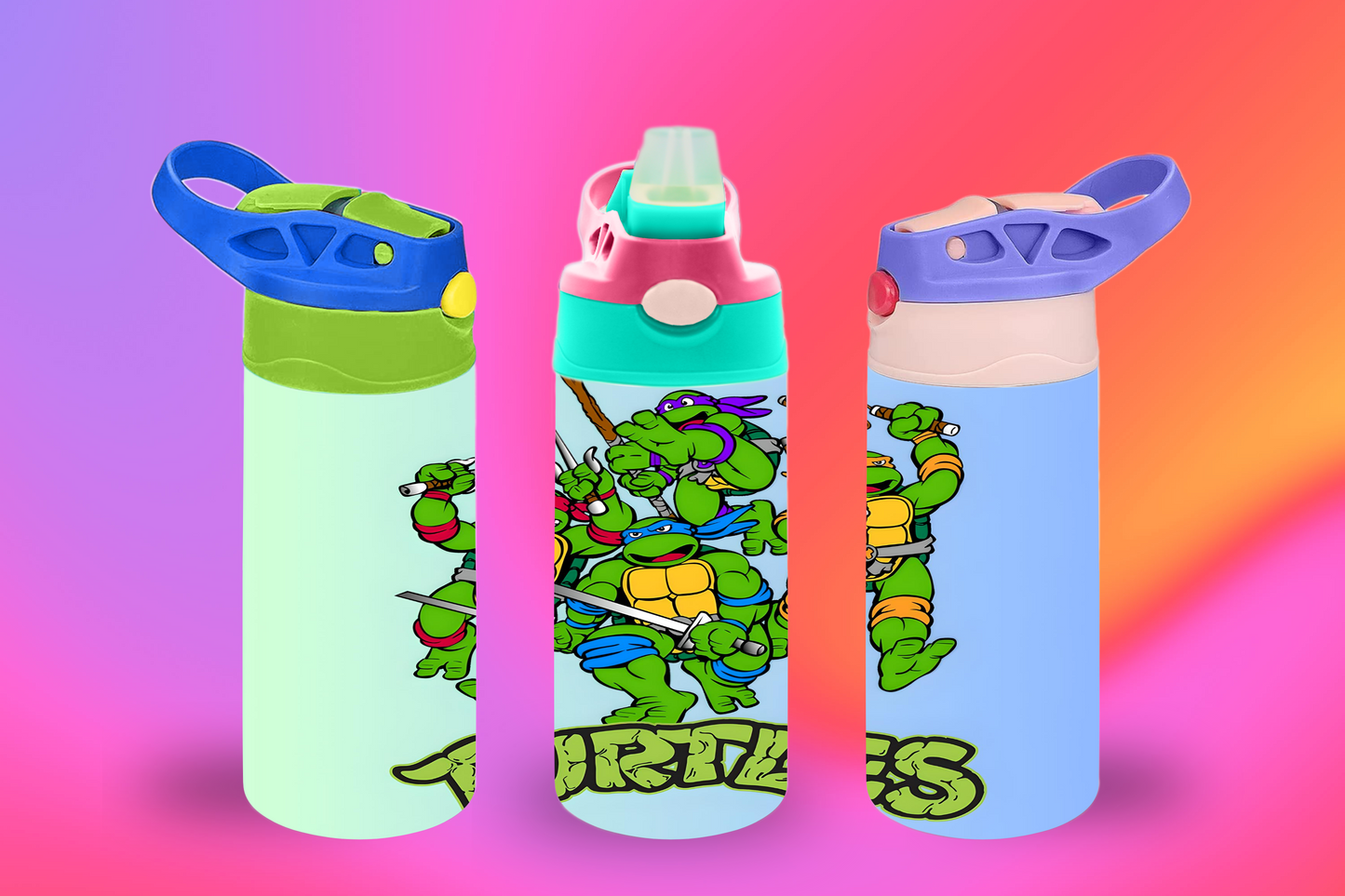 TMNT - Watercolor Sippy Cup / Kids Bottle