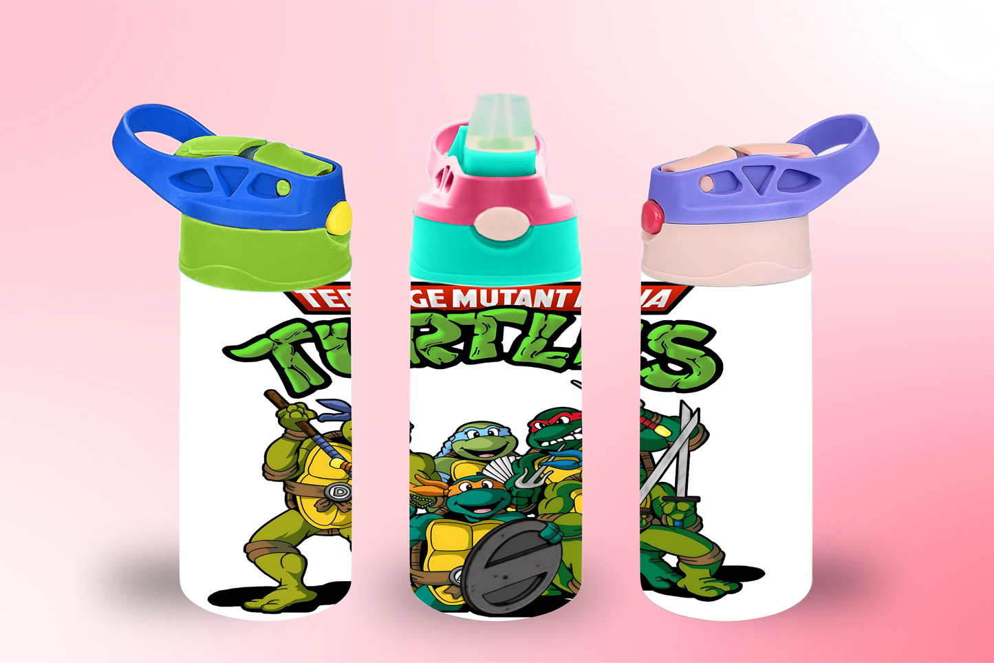 TMNT - White Sippy Cup / Kids Bottle