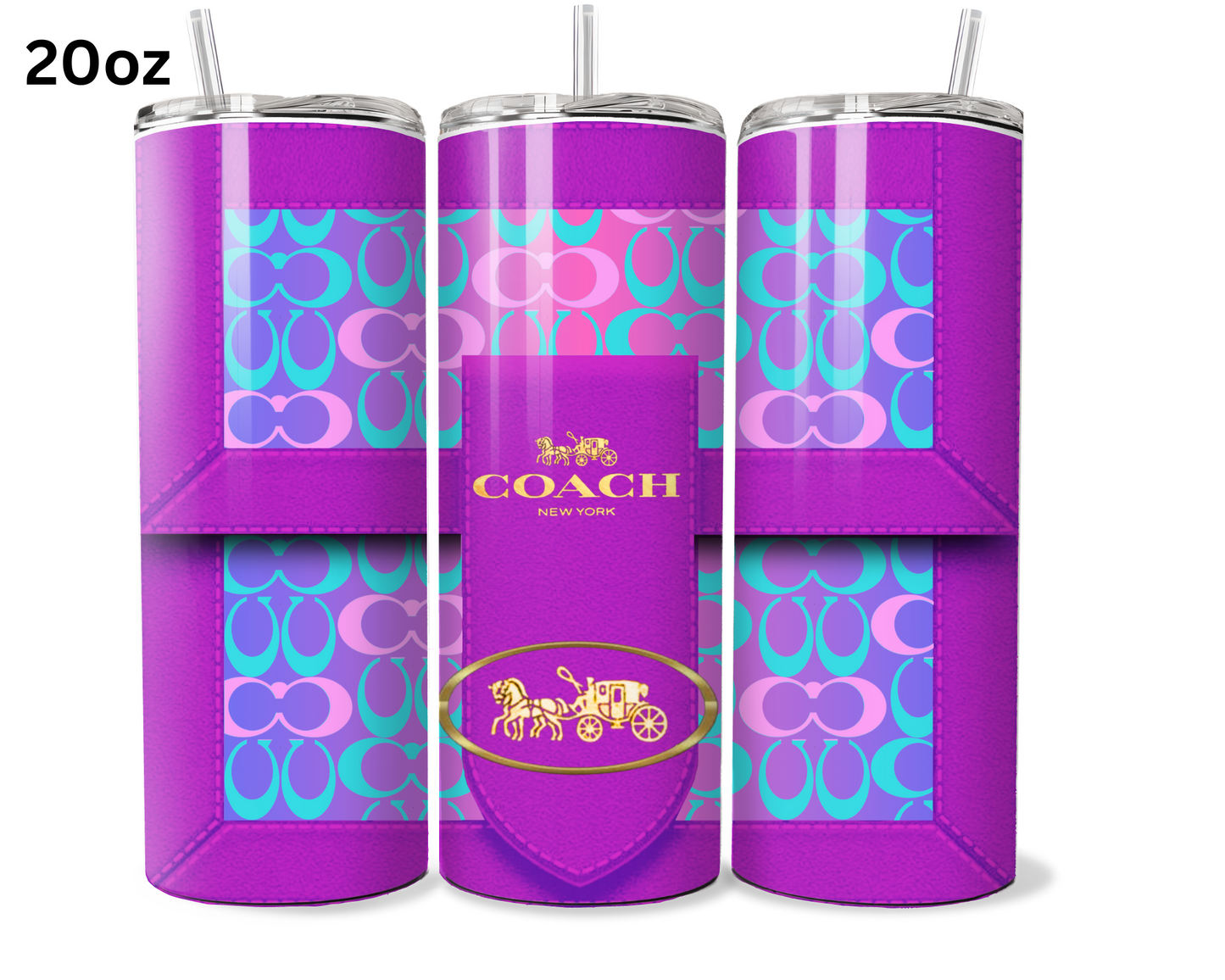 Coach Handbag Inspired Tumbler (089)