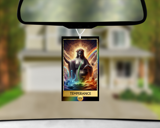 Temperance XIV Tarot Card Car Air Freshener