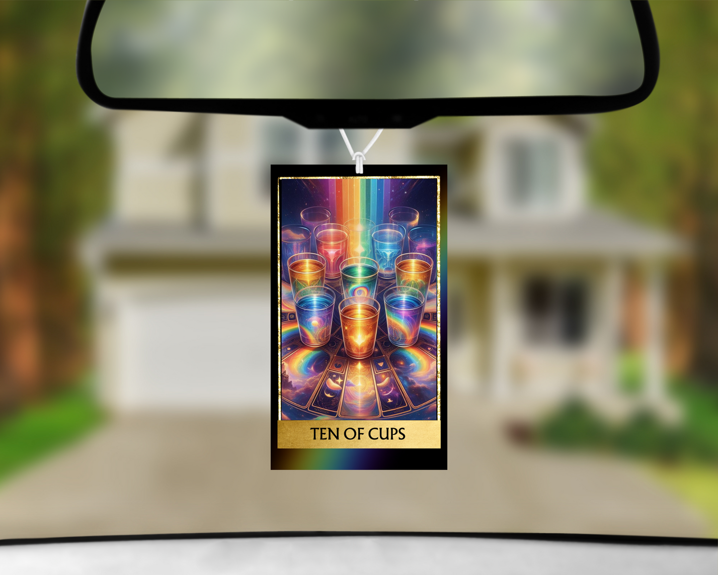 Ten Of Cards Tarot Card Car Air Freshener