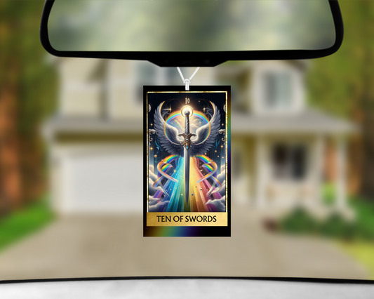 Ten Of Swords Card Car Air Freshener