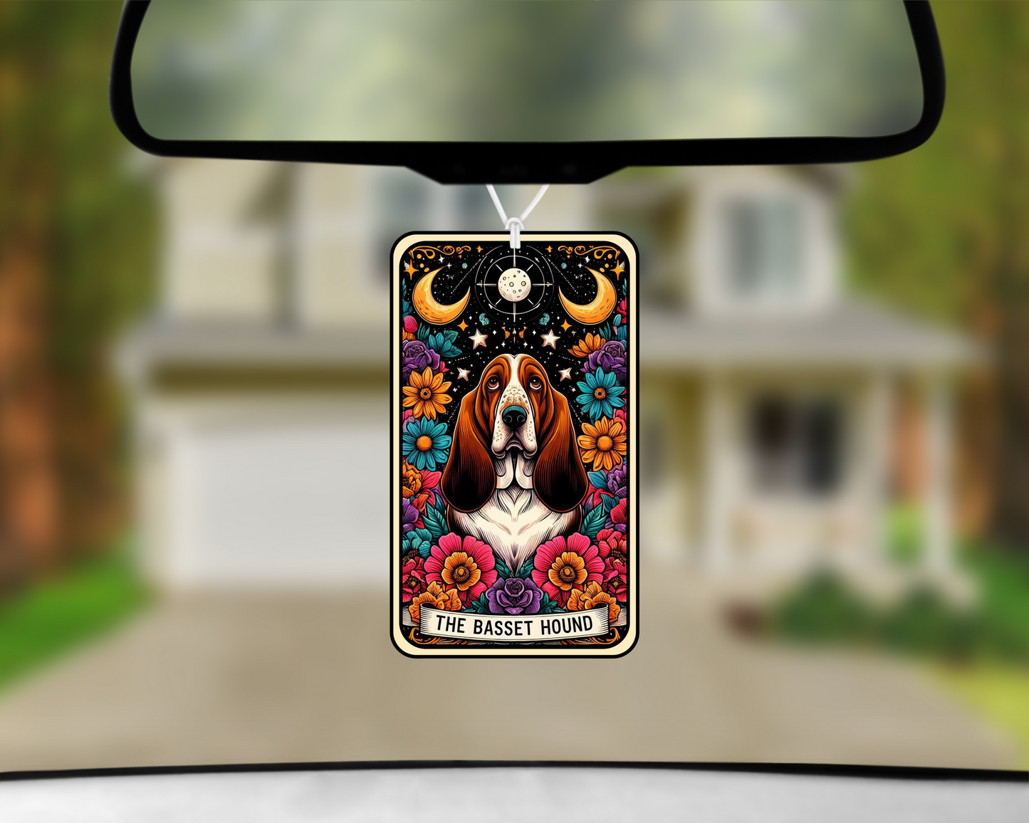 The Basset Hound Tarot Card Car Air Freshener