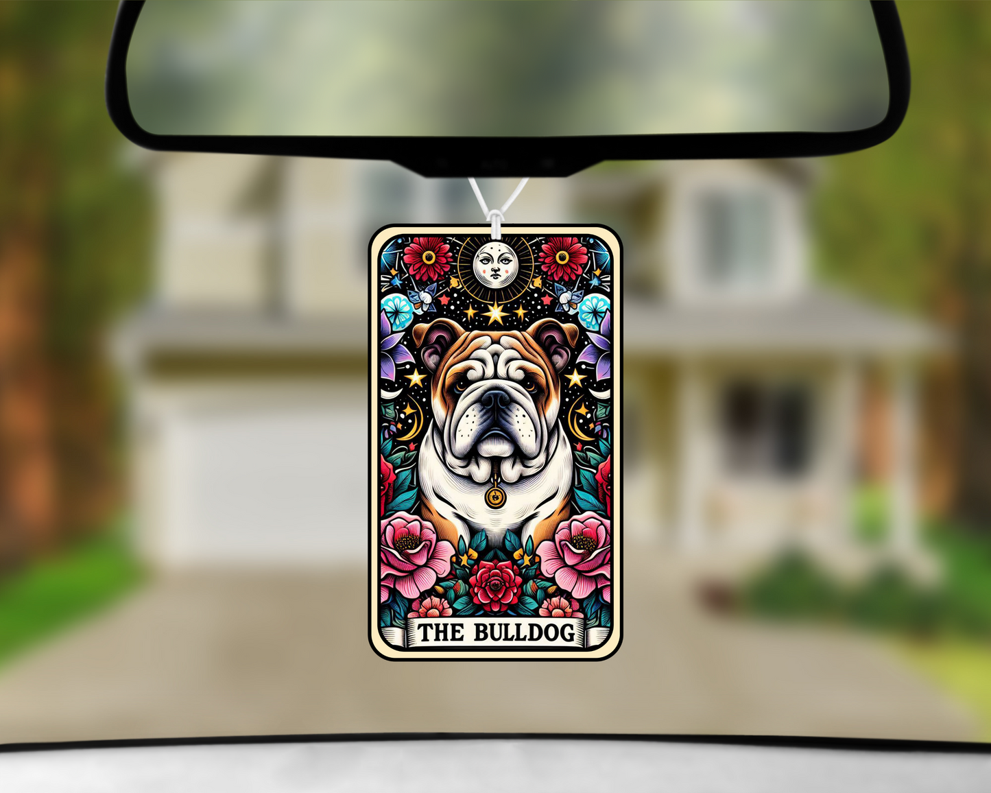 The Bull Dog Tarot Card Car Air Freshener