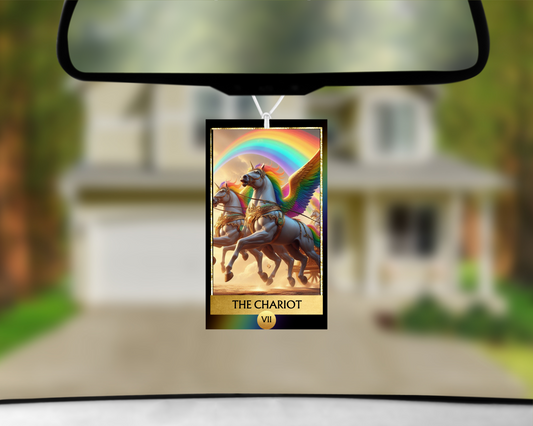 The Chariot VIII Tarot Card Car Air Freshener