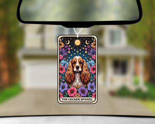 The Cocker Spaniel Tarot Card Car Air Freshener