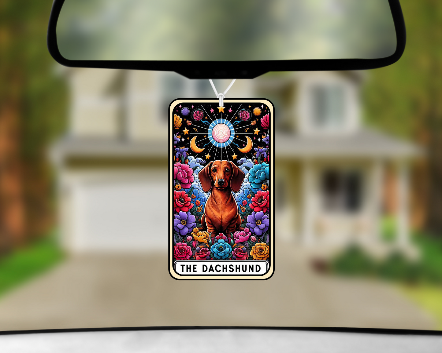 The Dachshund Tarot Card Car Air Freshener