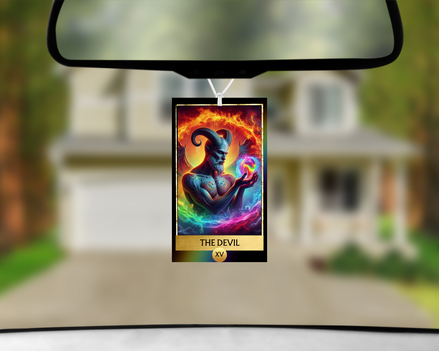 The Devil XV Tarot Card Car Air Freshener