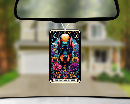 The Doberman Pinscher Tarot Card Car Air Freshener