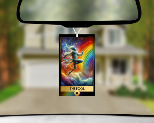 The Fool 0 Tarot Card Car Air Freshener