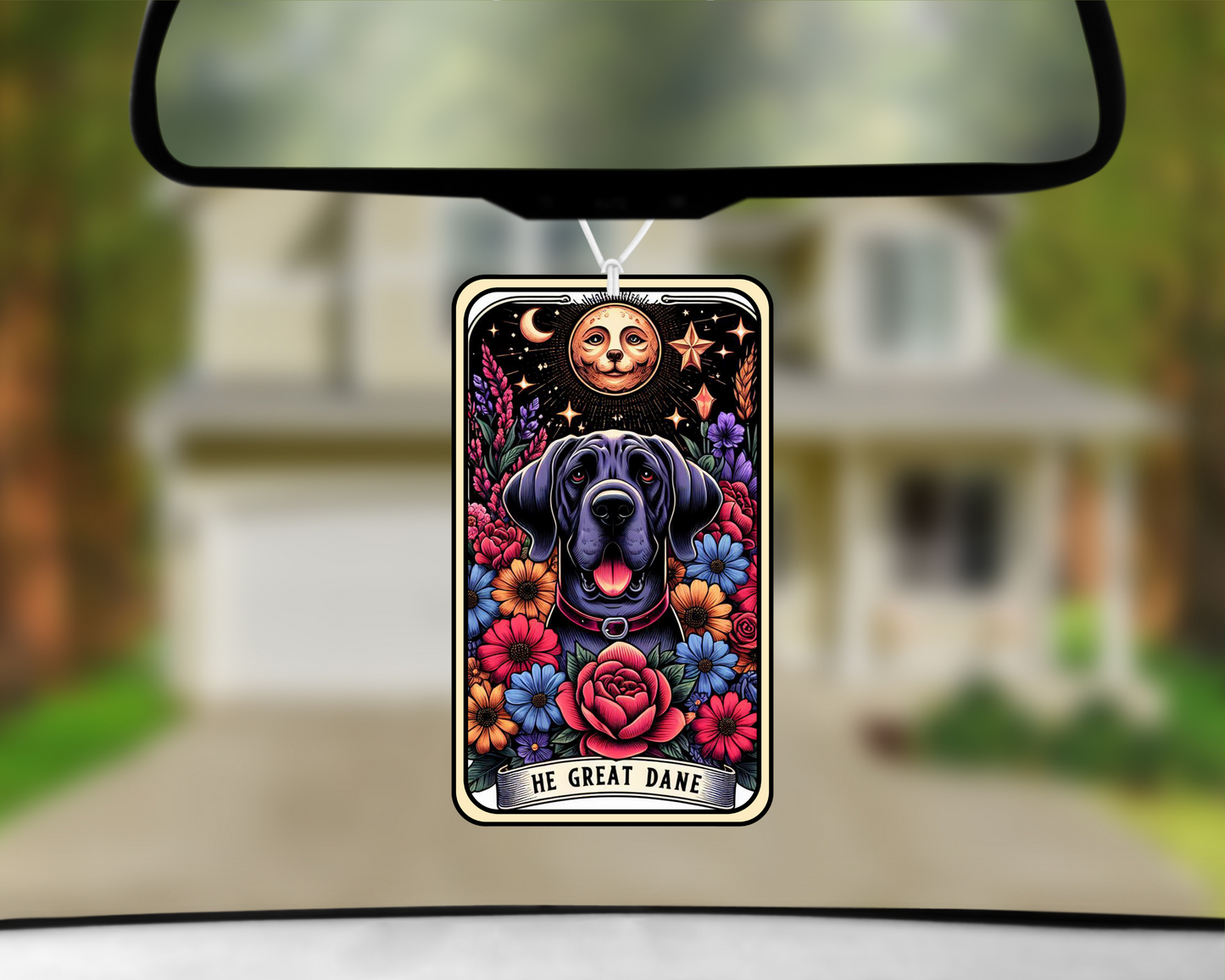 The Great Dane Tarot Card Car Air Freshener