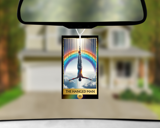 The Hanged Man XII Tarot Card Car Air Freshener