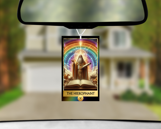 The Hierophant V Tarot Card Car Air Freshener