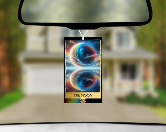 The Moon XVIII  Tarot Card Car Air Freshener