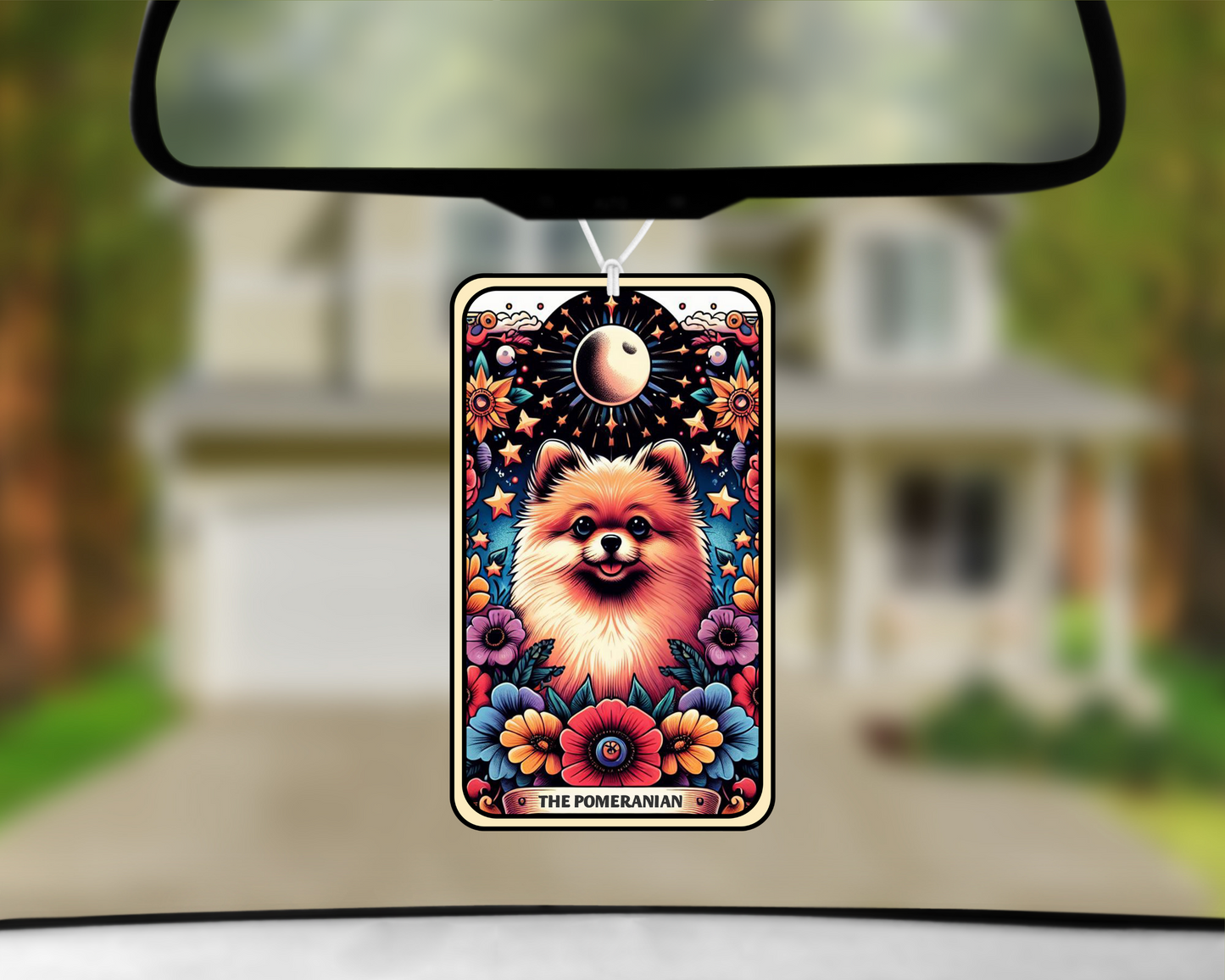 The Pomeranian Tarot Card Car Air Freshener