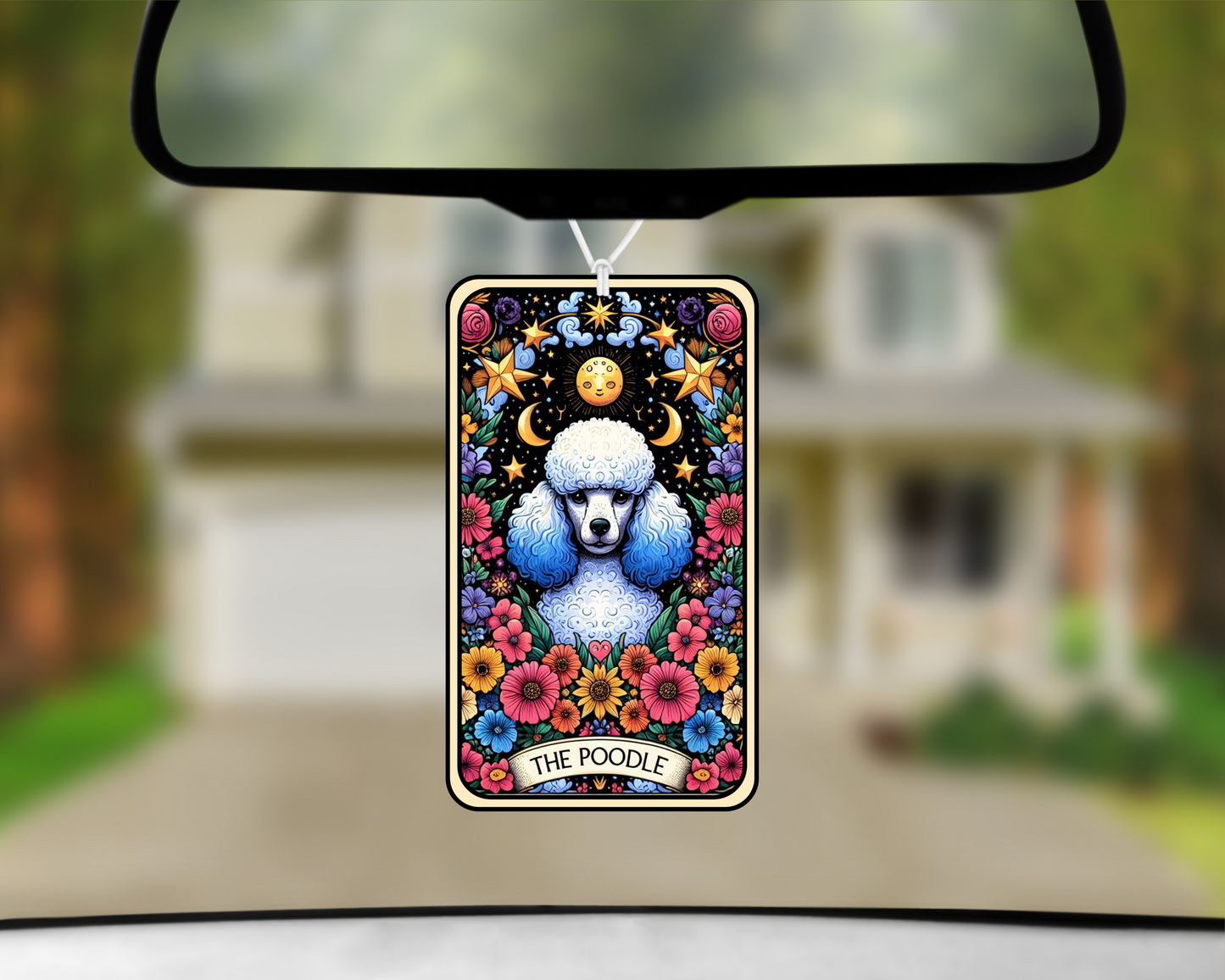 The Poodle Tarot Card Car Air Freshener