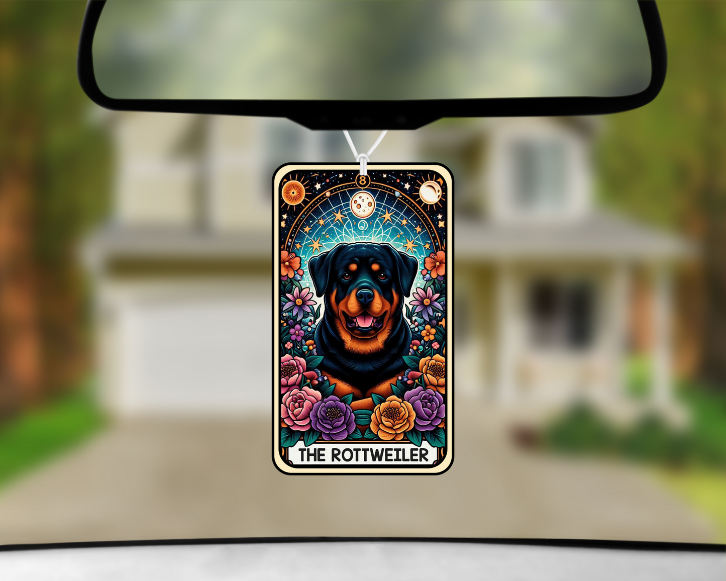 The Rottweiler Tarot Card Car Air Freshener