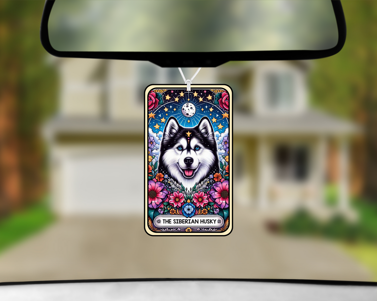 The Siberian Husky Tarot Card Car Air Freshener