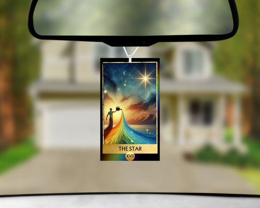 The Star XVII Tarot Card Car Air Freshener