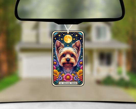 The Yorkshire Terrier Tarot Card Car Air Freshener