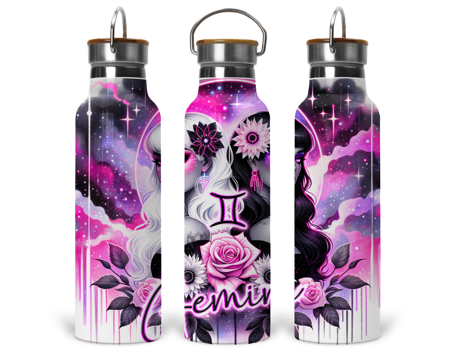 Neon Star Sign - Gemini Tumbler (006)