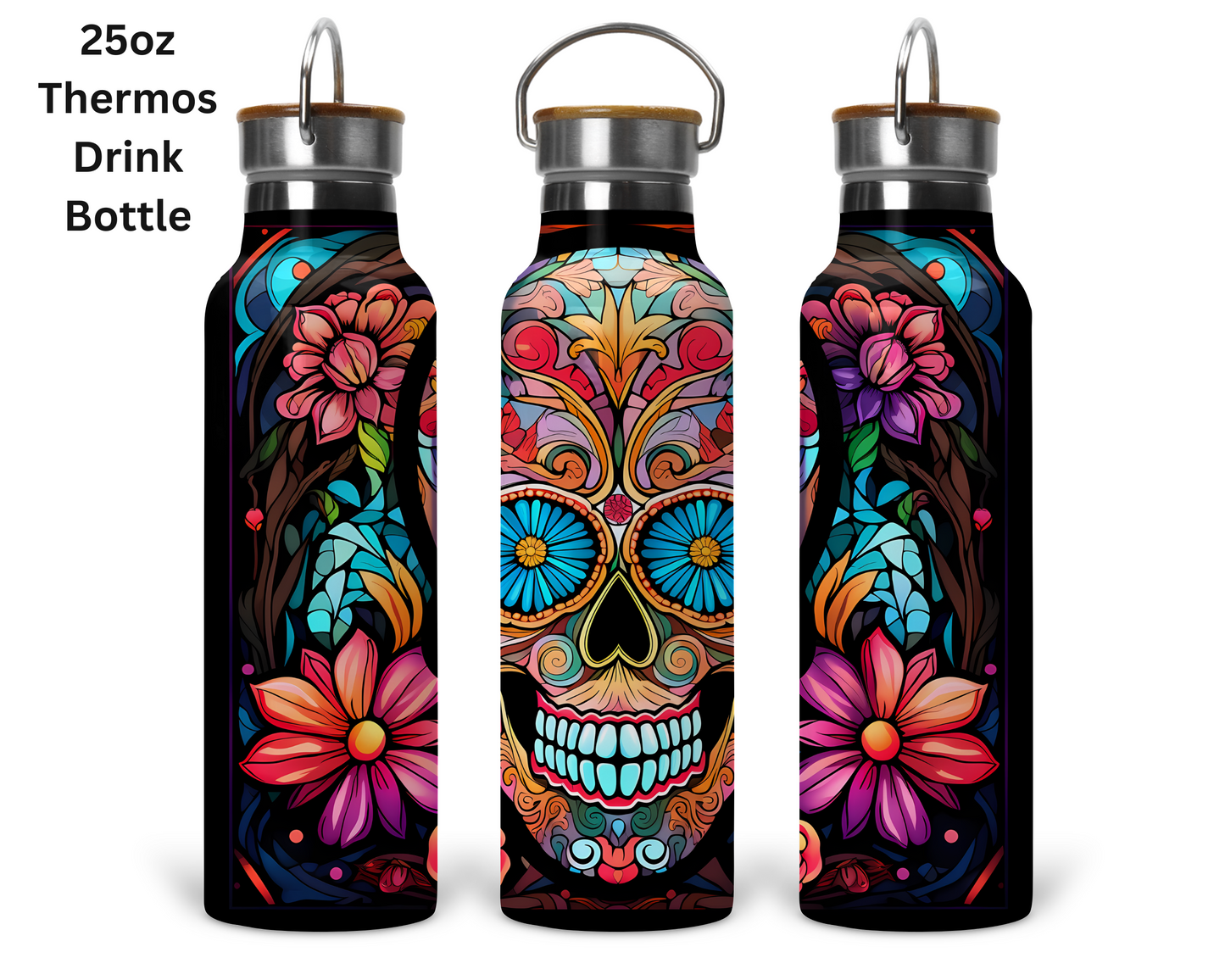 Blue Eyed Candy Skull Tumbler