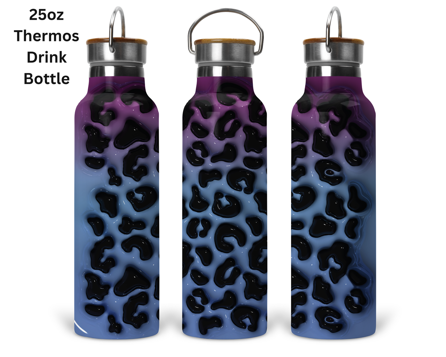 Animal Print - Raspberry & Shades of Blue Tumbler