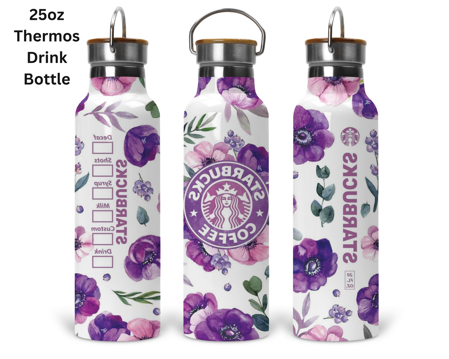 Floral Starbucks (Purple) Tumbler