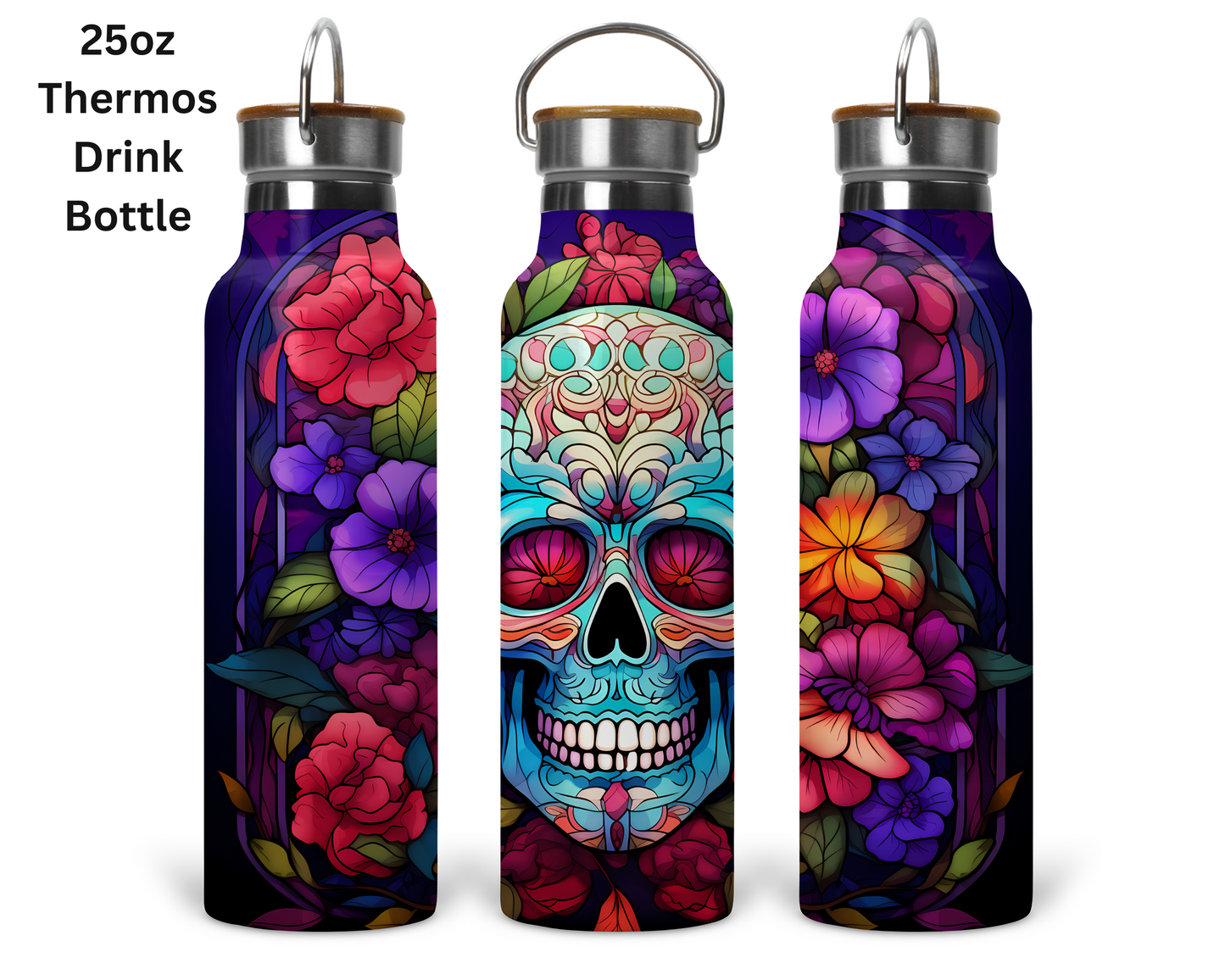 Red Eyed Candy Skull Tumbler