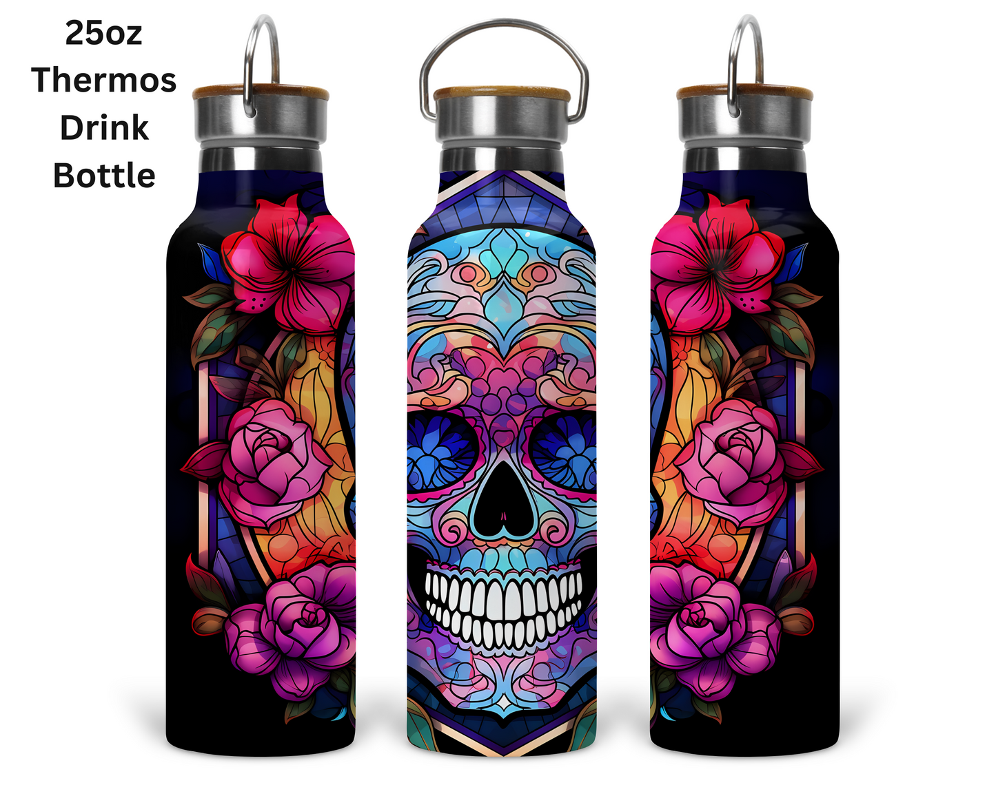 Blue Candy Skull Tumbler