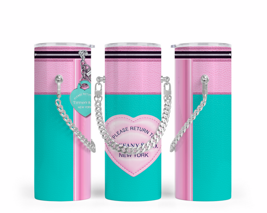 Tiffany Handbag Inspired Chain Tumbler (004)