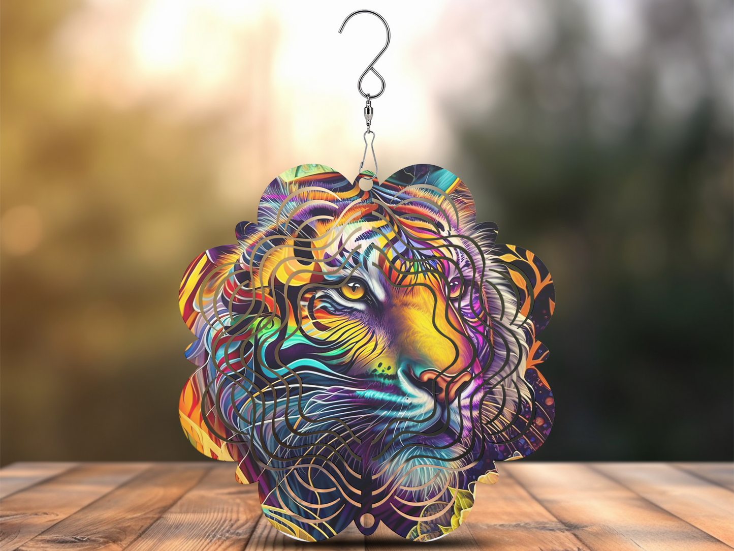 Tiger in Color Wind Spinner