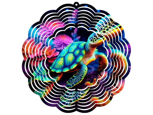 Turtle in Dance Wind Spinner