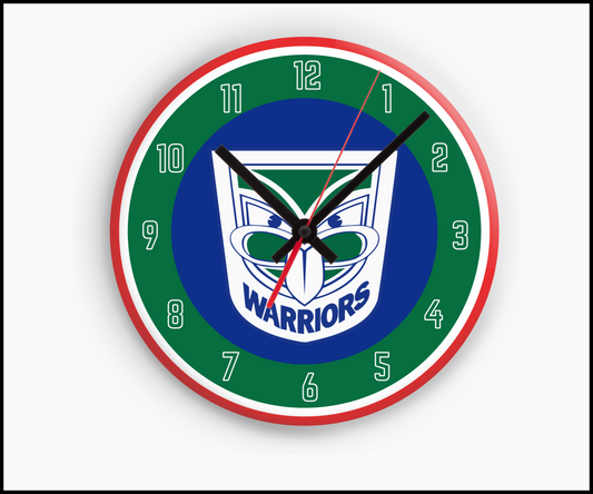 New Zealand Warriors Sublimated Clock (Round)