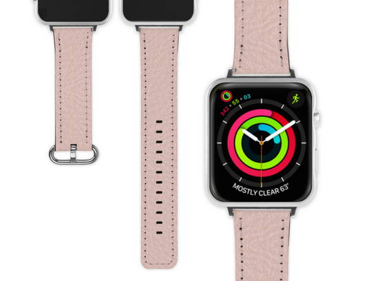 Salmon Leather Inspired Apple Watch Band (010)