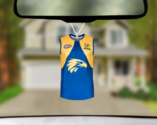 West Coast Eagles Jersey Car Air Freshener