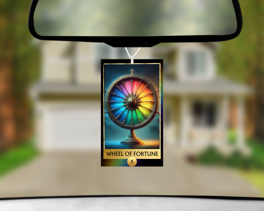 Wheel of Fortune X Tarot Card Car Air Freshener