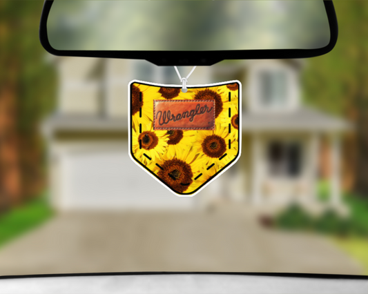 Wrangler Pocket (Sunflowers) Car Air Freshener