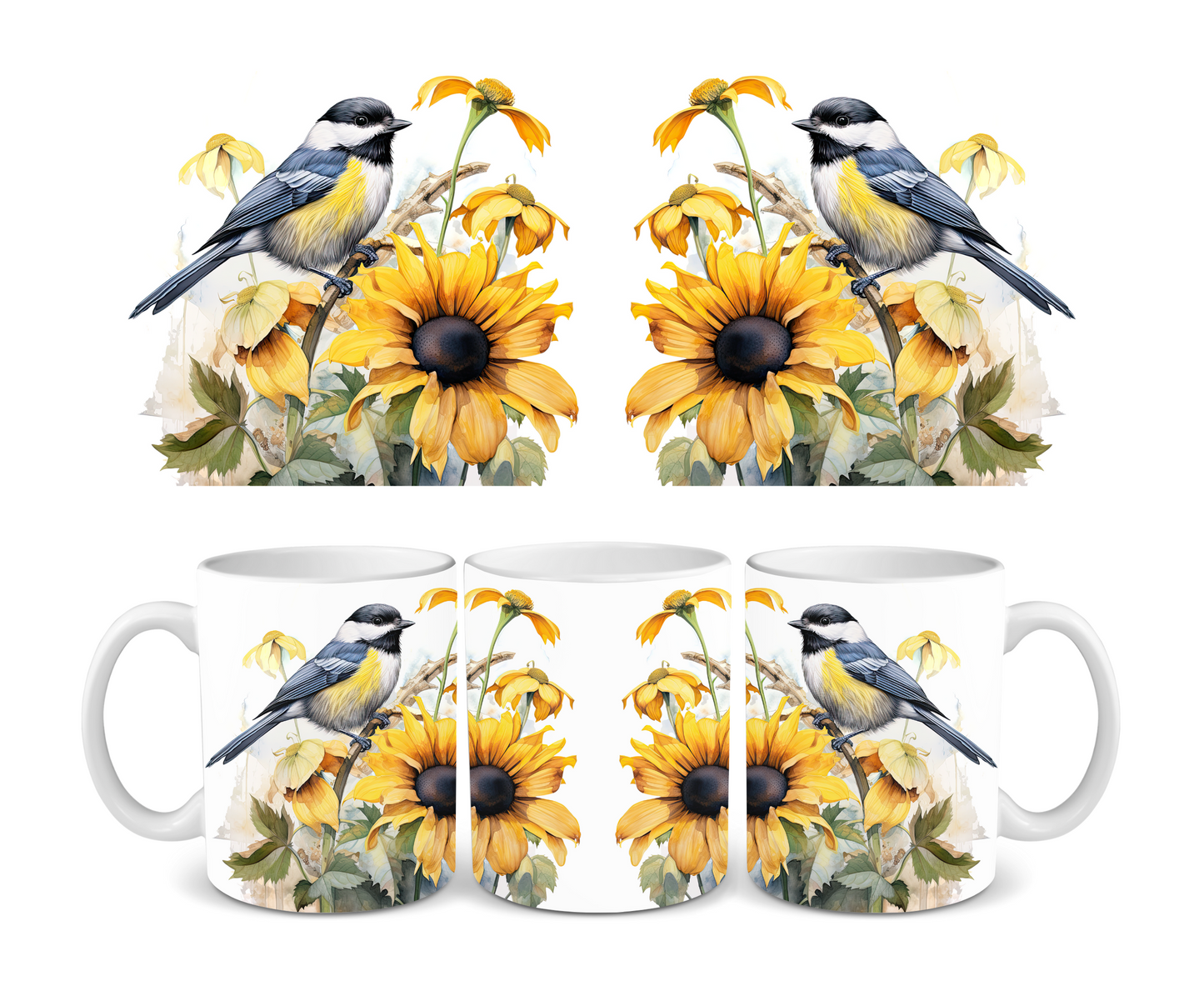 Wren Sunflower Ceramic Mug