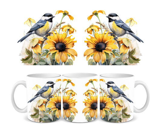 Wren Sunflower Ceramic Mug